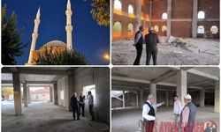 KAŞ MÜFTÜSÜNDEN CAMİİ İNŞAATlNA ZİYARET