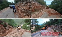 FİNİKE’DE TAŞ VE MICIRLA KAPLANAN YOL TEMİZLENDİ