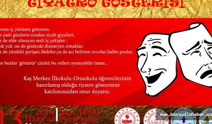 KAŞ MERKEZ İLK-ORTAOKULU’NDAN TİYATRO GÖSTERİSİ
