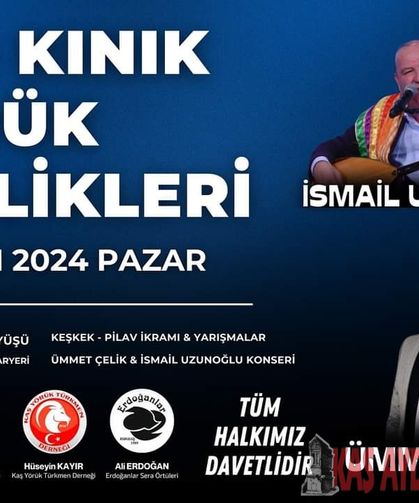 KAŞ KINIK YÖRÜK ŞENLİĞİNE DAVET