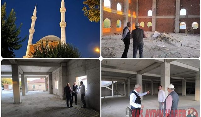 KAŞ MÜFTÜSÜNDEN CAMİİ İNŞAATlNA ZİYARET