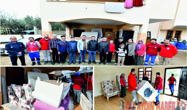 FETHİYE BELEDİYESİ'NDEN EVİ YANAN VATANDAŞA YARDIM