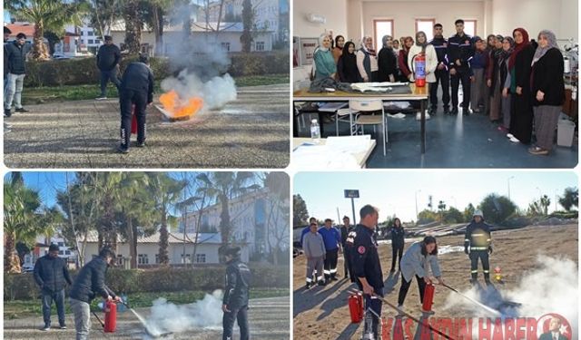 BÜYÜKŞEHİR PERSONELİNE YANGIN EĞİTİMİ