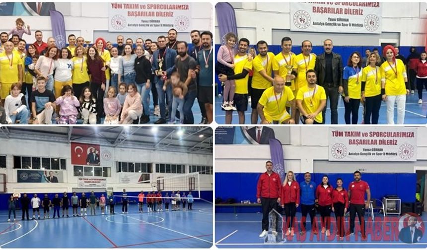 KAŞ MEM'DEN ÖĞRETMENLER ARASl VOLEYBOL TURNUVASI