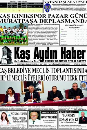 KAŞ AYDIN HABER - 03.02.2018 Manşeti