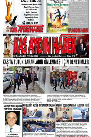 06 MAYIS SALI 2025 YIL 15 SAYI 2554