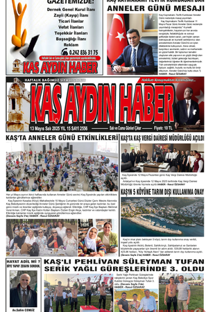 13 Mayıs Salı 2025 Yil 15 Sayi 2556