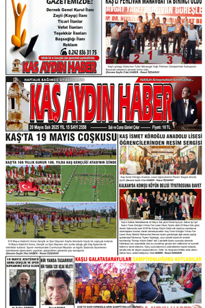 20 Mayıs Salı 2025 YIL 15 SAYI 2558