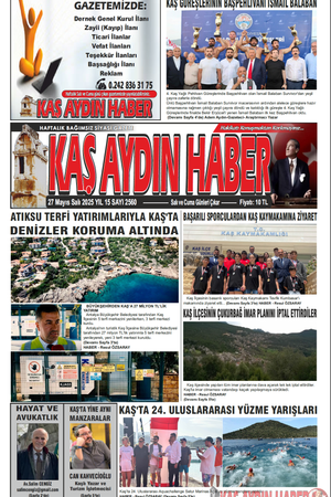 27 Mayıs Salı 2025 Yil 15 Sayi 2560