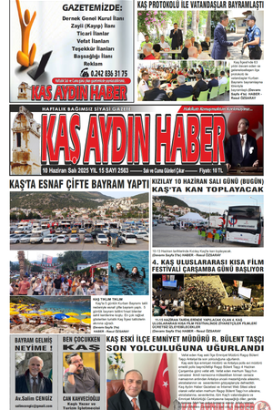 10 Haziran Salı 2025 YIL 15 SAYI 2563