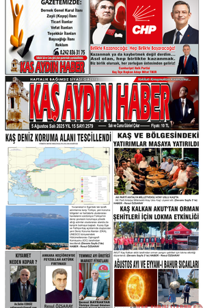5 Ağustos Salı  2025 YIL 15 SAYI 2579